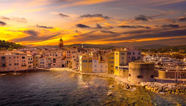 Coucher de soleil sur Saint Tropez